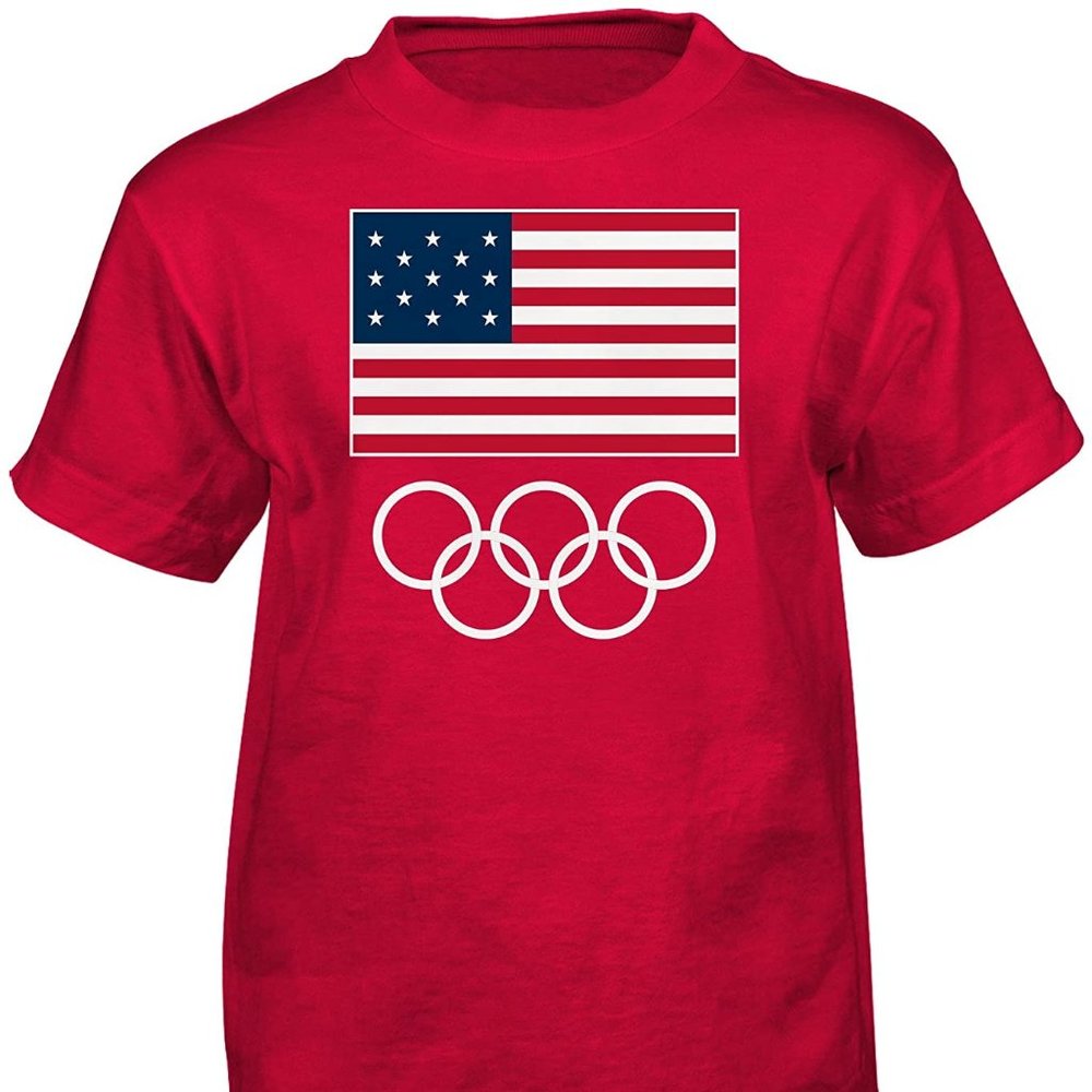 USA USOC Boys Flag & Rings T-Shirt